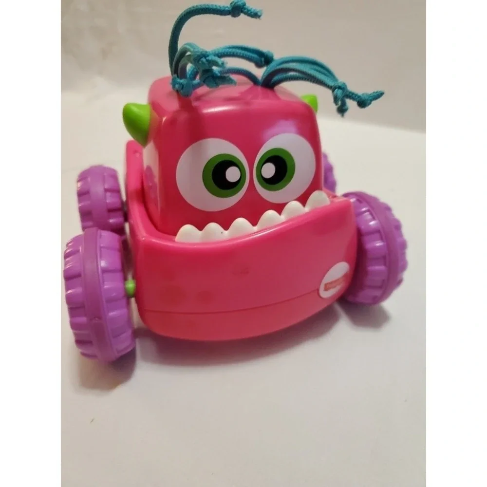 Fisher Price Press N Go Pink Monster Truck Toddler Push and Go Toy Car DRG13